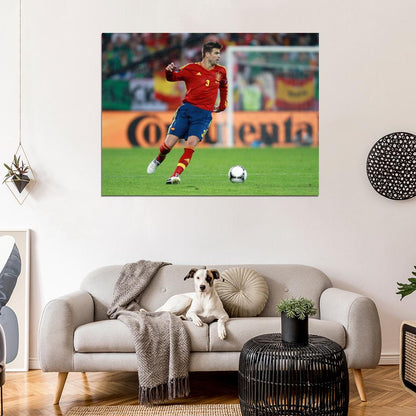 Gerard Pique Spain Football Soccer Sport Wall Art Print Poster