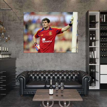 Iker Casillas Goalkeeper Spain Football Soccer Sport Wall Art Print Poster