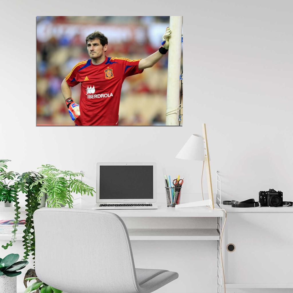 Iker Casillas Goalkeeper Spain Football Soccer Sport Wall Art Print Poster