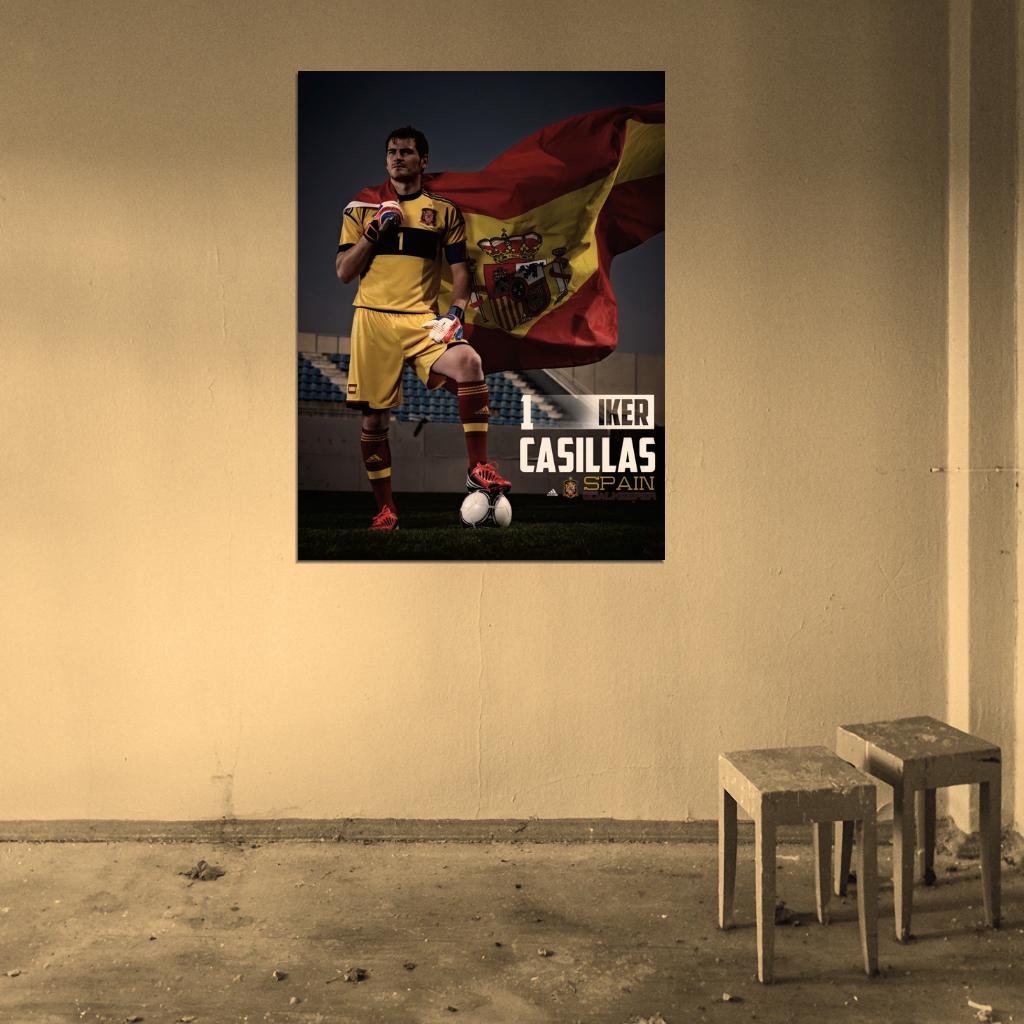 Iker Casillas Spain Goalkeeper Football Soccer Sport Amazing Wall Art Print Poster