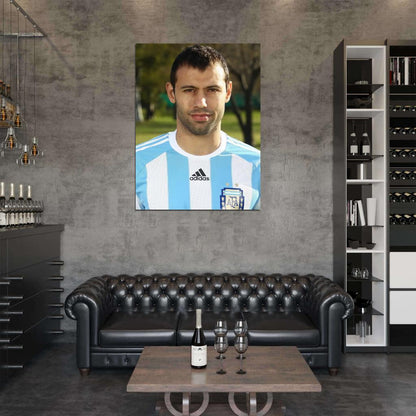 Javier Mascherano Argentina Football Soccer Sport Wall Art Print Poster