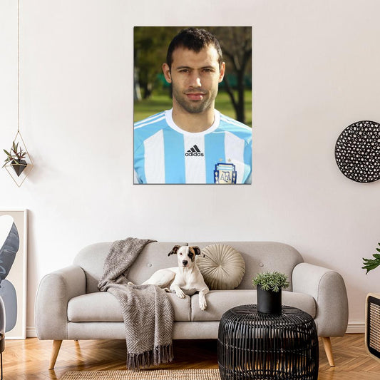 Javier Mascherano Argentina Football Soccer Sport Wall Art Print Poster