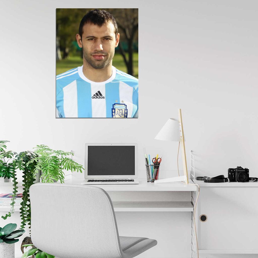 Javier Mascherano Argentina Football Soccer Sport Wall Art Print Poster
