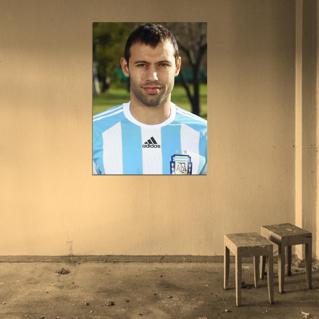 Javier Mascherano Argentina Football Soccer Sport Wall Art Print Poster