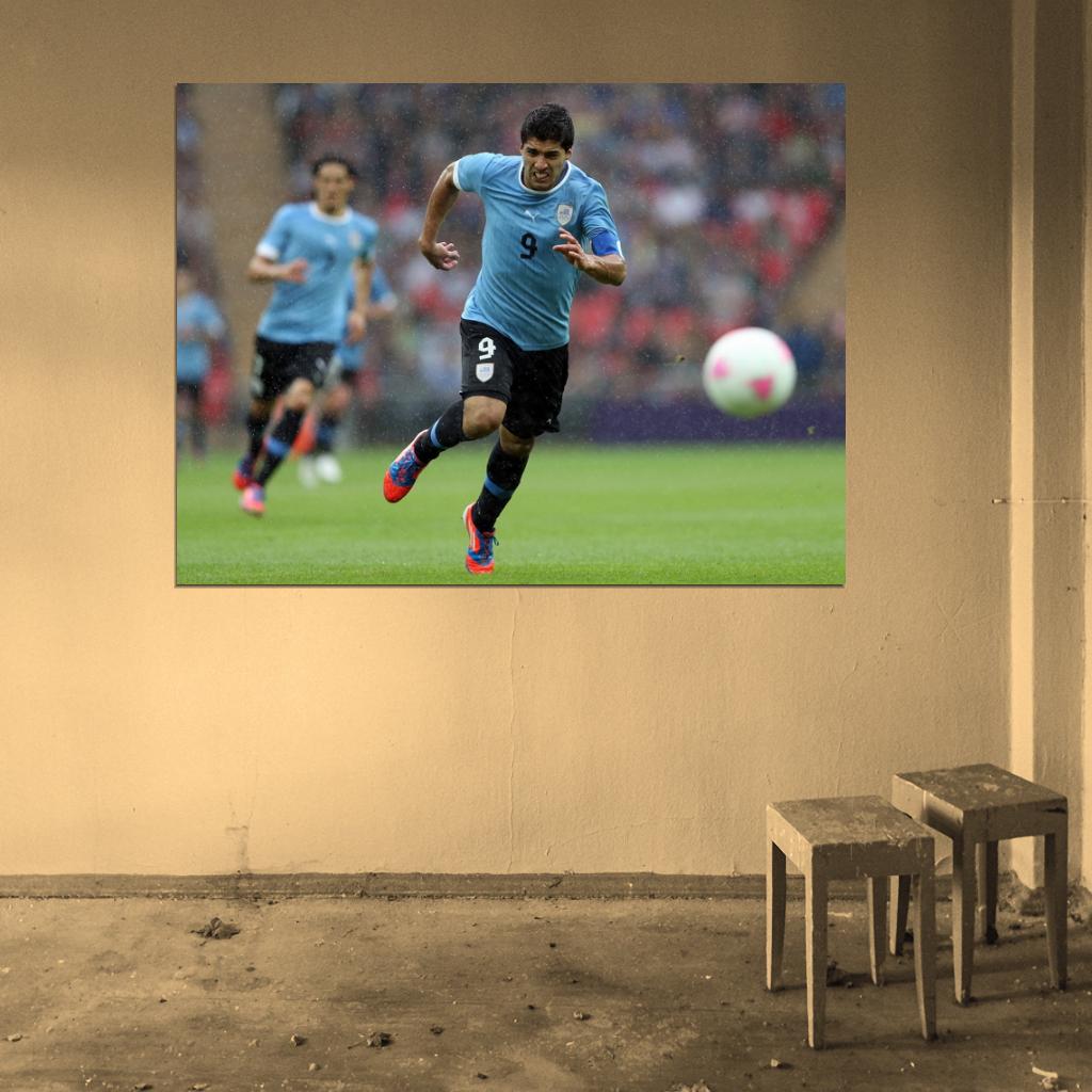 Luis Suarez Uruguay Football Soccer Sport Wall Art Print Poster