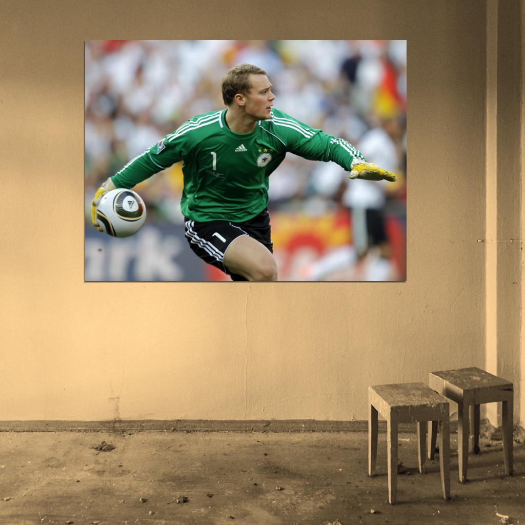 Manuel Neuer Goalkeeper Germany Football Soccer Sport Wall Art Print Poster