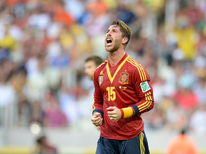 Sergio Ramos Scream Spain Football Soccer Sport Wall Art Print Poster