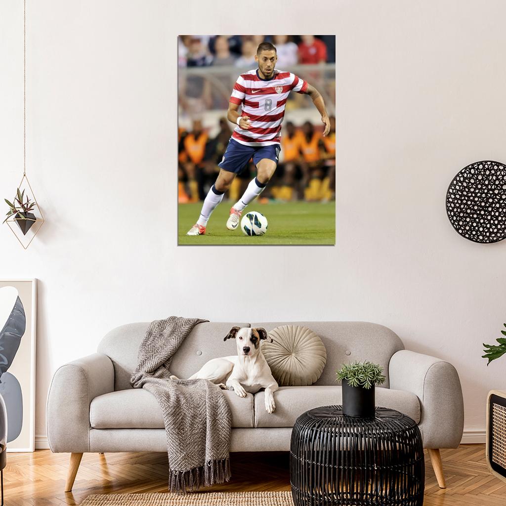 Clint Dempsey USA Football Soccer Sport Wall Art Print Poster