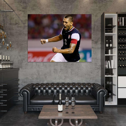 Clint Dempsey Scream USA Football Soccer Sport Wall Art Print Poster