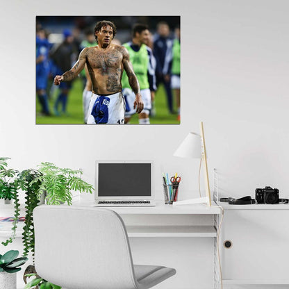 Jermaine Jones USA Tattoo Topless Football Soccer Sport Wall Art Print Poster