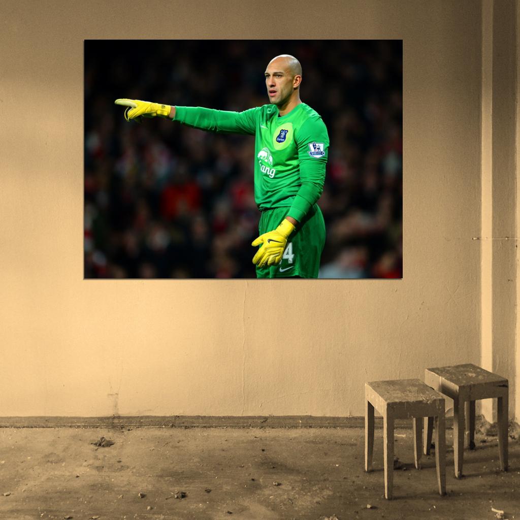 Tim Howard Everton USA Goalkeeper Football Soccer Sport Wall Art Print Poster