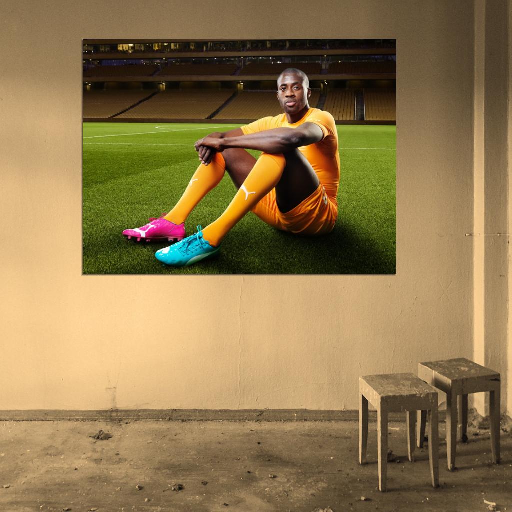 Yaya Toure Ivory Coast Football Soccer Sport Wall Art Print Poster