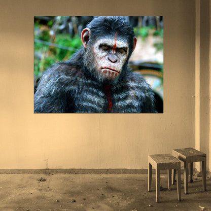 Dawn of The Planet of The Apes Caesar Andy Serkis Wall Art Print Poster