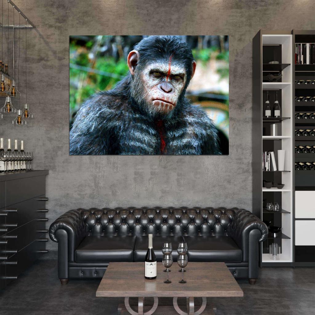 Dawn of The Planet of The Apes Caesar Andy Serkis Wall Art Print Poster