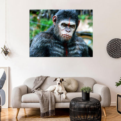 Dawn of The Planet of The Apes Caesar Andy Serkis Wall Art Print Poster