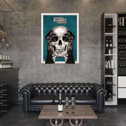 Dawn of The Planet of The Apes Skull Art 2014 Movie Wall Art Print Poster