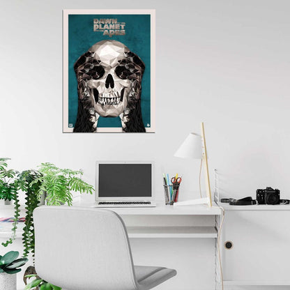 Dawn of The Planet of The Apes Skull Art 2014 Movie Wall Art Print Poster