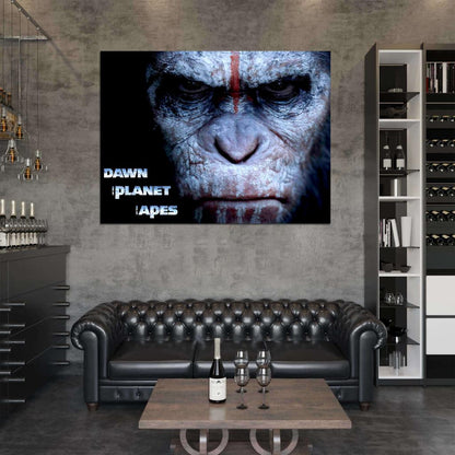 Dawn of The Planet of The Apes Caesar Andy Serkis Wall Art Print Poster