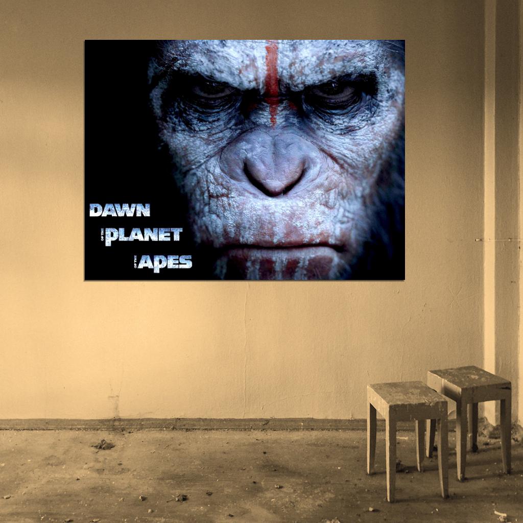 Dawn of The Planet of The Apes Caesar Andy Serkis Wall Art Print Poster