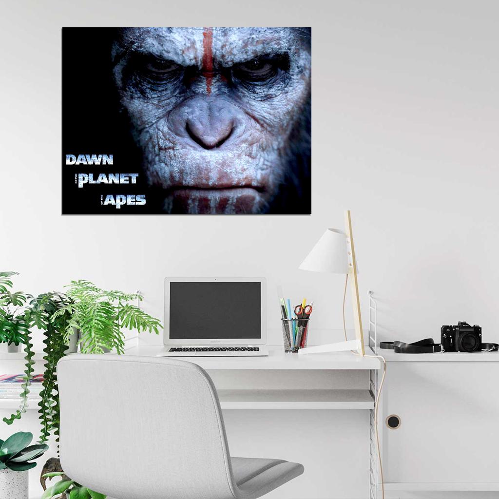 Dawn of The Planet of The Apes Caesar Andy Serkis Wall Art Print Poster