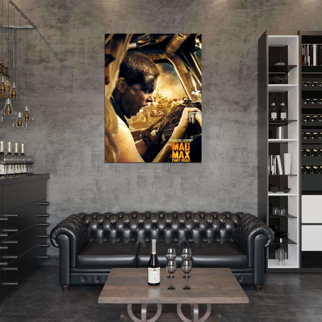 Mad Max Fury Road Imperator Furiosa Charlize Theron Wall Art Print Poster