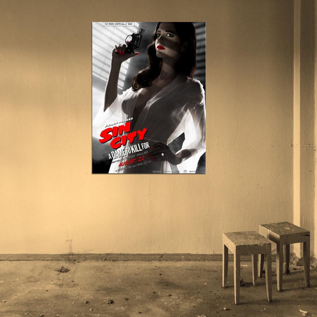 Sin City A Dame to Kill For Ava Eva Green 2014 Movie Wall Art Print Poster