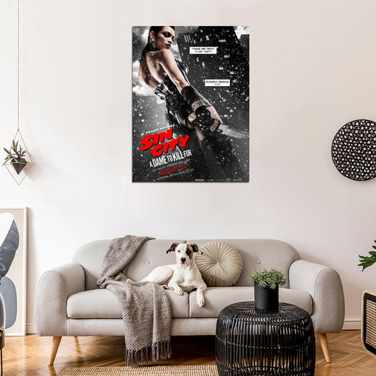 Sin City A Dame to Kill For Gail Rosario Dawson Movie Wall Art Print Poster
