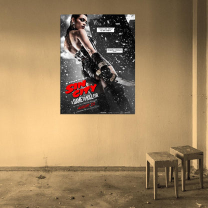 Sin City A Dame to Kill For Gail Rosario Dawson Movie Wall Art Print Poster