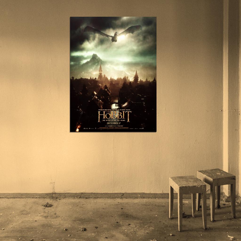 The Hobbit The Battle of the Five Armies Smaug Movie Wall Art Print Poster