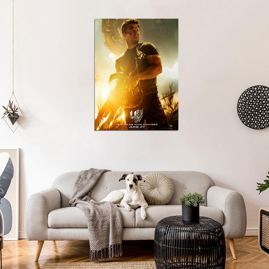 Transformers Age of Extinction Cade Yeager Wahlberg Wall Art Print Poster