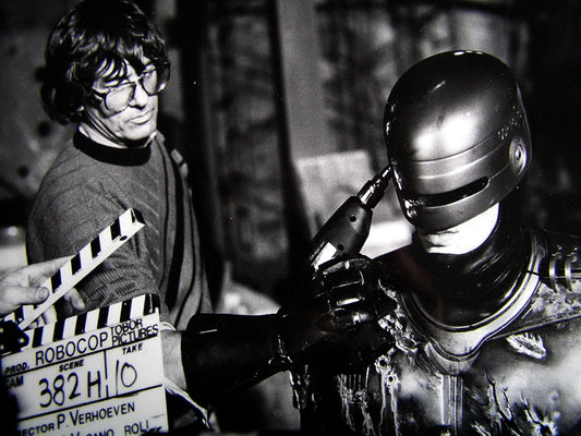 RoboCop Paul Verhoeven Peter Weller Behind the Scenes Wall Decor Room Print Retro Vintage Poster