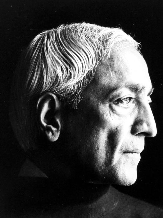 Jiddu Krishnamurti Philosopher Portrait 1967 BW Wall Decor Room Print Retro Vintage Poster