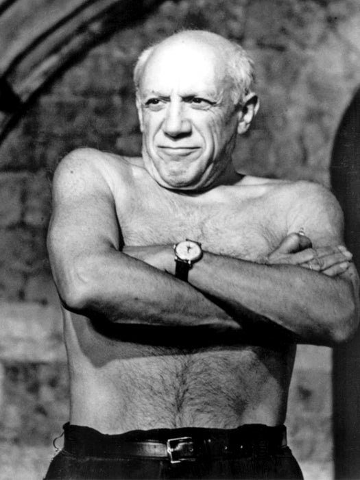 Pablo Picasso Artist Painter Shirtless Cubism Wall Decor Room Print Retro Vintage Poster