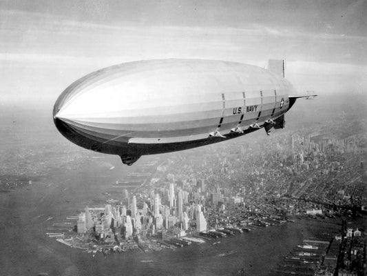 USS Macon Airship Manhattan NYC New York City Wall Decor Room Print Retro Vintage Poster