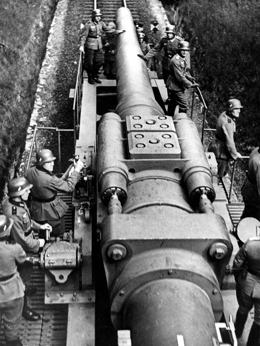 Bruno Cannon Railway German Troops 1939 WWII War WW2 Wall Decor Room Print Retro Vintage Poster