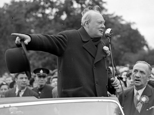 Winston Churchill Speech 1945 WWII War WW2 Old Wall Decor Room Print Retro Vintage Poster