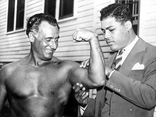 Charles Atlas Bodybuilder Joe Louis Brown Boxer 1938 Wall Decor Room Print Retro Vintage Poster