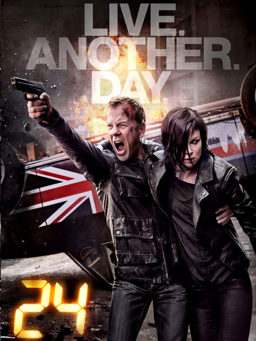 Jack Bauer Chloe O'Brian 24 Live Another Day TV Series Wall Art Print Poster