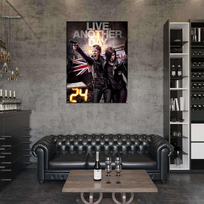 Jack Bauer Chloe O'Brian 24 Live Another Day TV Series Wall Art Print Poster