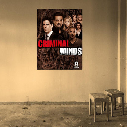 Criminal Minds Cast Characters Season 8 TV Series Wall Art Print Poster