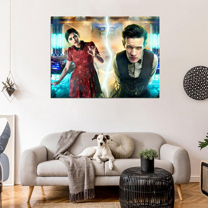 Clara Oswald Jenna Coleman Matt Smith Doctor Who Wall Art Print Poster