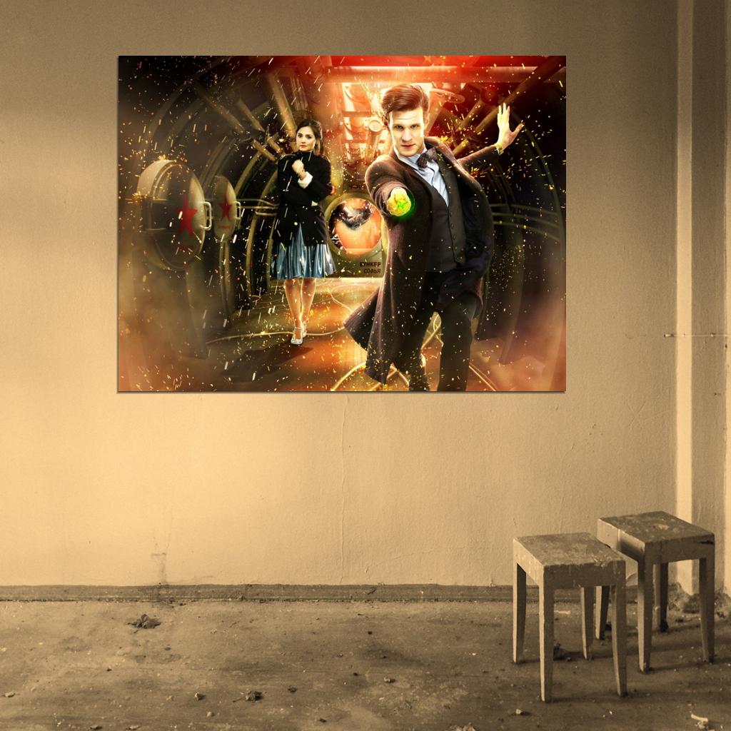 Clara Oswald Jenna Coleman Matt Smith Doctor Who TV Wall Art Print Poster