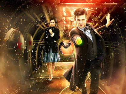 Clara Oswald Jenna Coleman Matt Smith Doctor Who TV Wall Art Print Poster