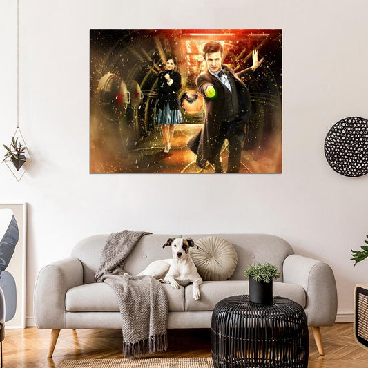 Clara Oswald Jenna Coleman Matt Smith Doctor Who TV Wall Art Print Poster