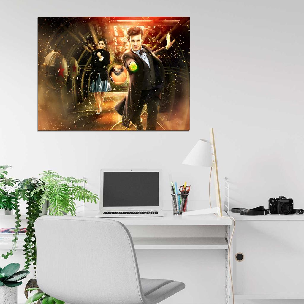 Clara Oswald Jenna Coleman Matt Smith Doctor Who TV Wall Art Print Poster