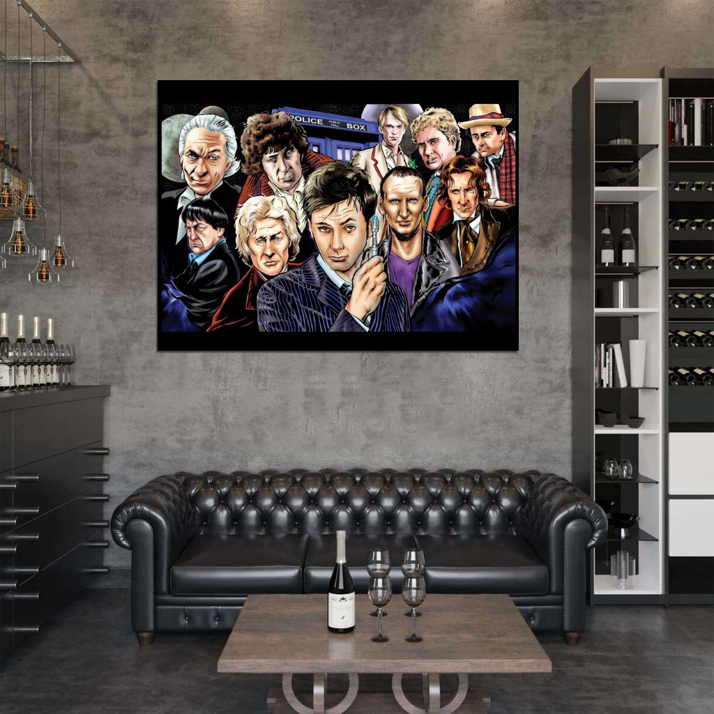 All Doctors David Tennant Art Doctor Who TV Series Wall Art Print Poster