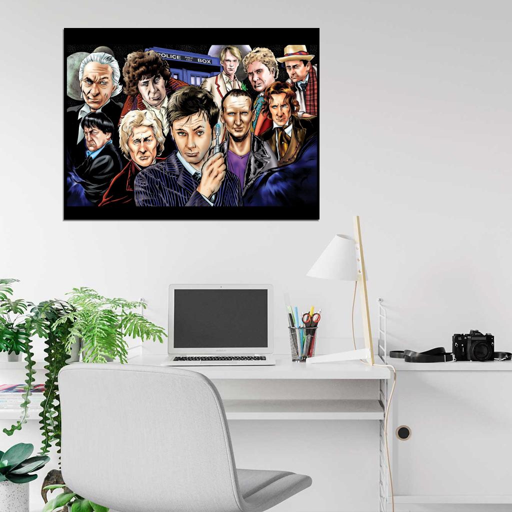 All Doctors David Tennant Art Doctor Who TV Series Wall Art Print Poster