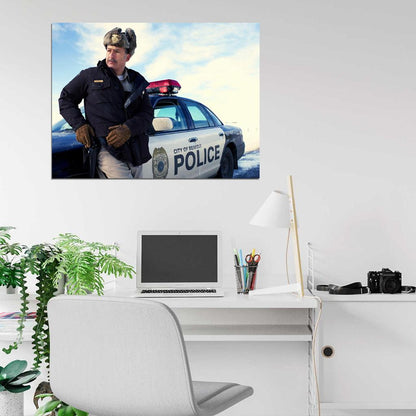 Bob Odenkirk Bill Oswalt Police Car Fargo TV Series Wall Art Print Poster