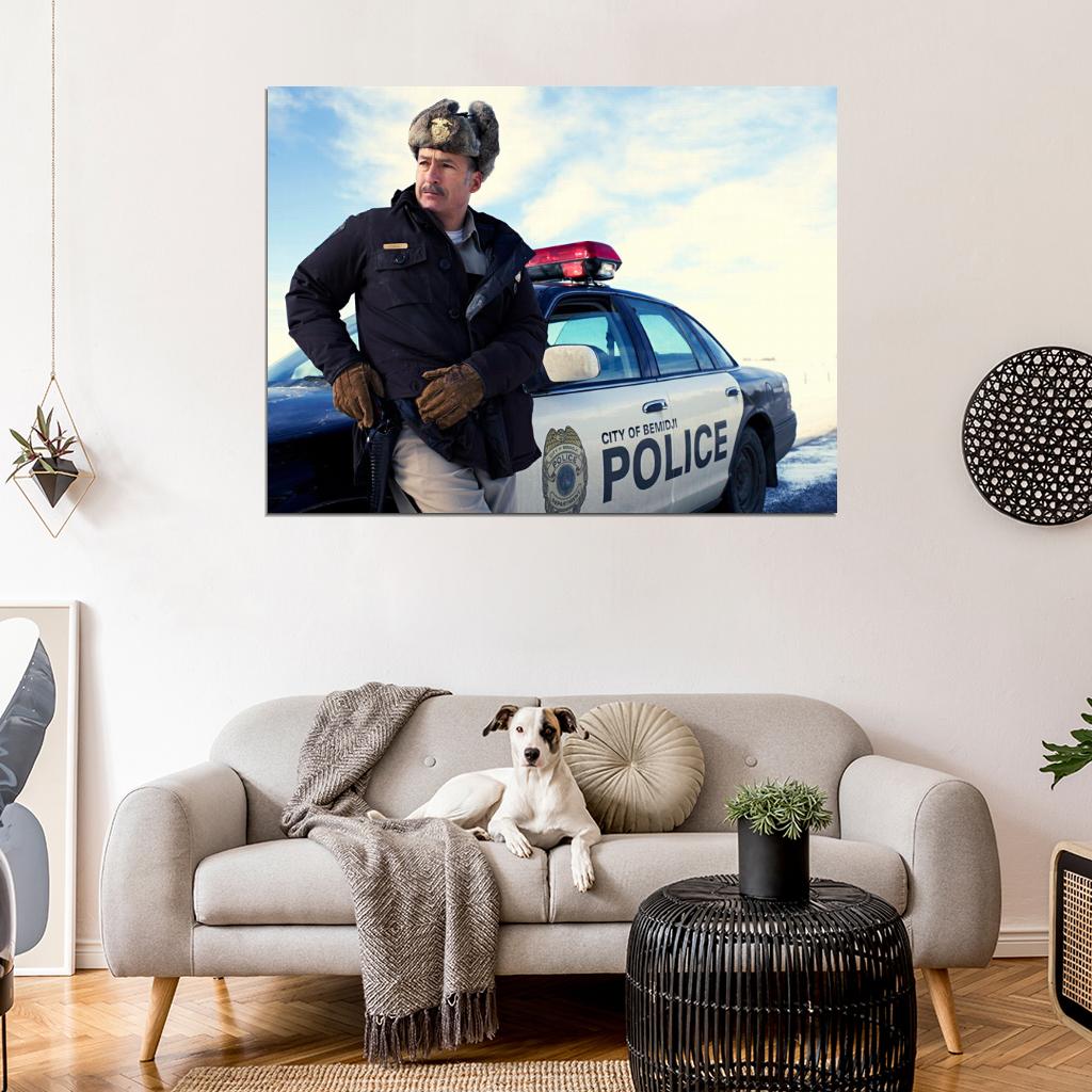 Bob Odenkirk Bill Oswalt Police Car Fargo TV Series Wall Art Print Poster