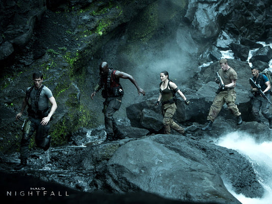 Troopers Characters Cliffs Halo Nightfall Series Wall Art Print Poster